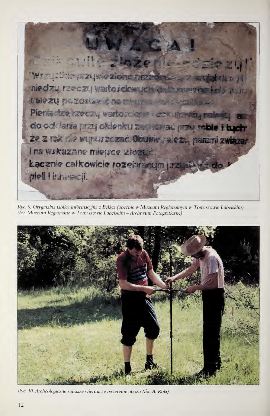 Kola 2000 page 12, Fig. 9 original Belzec sign and Fig. 10 drilling surveys