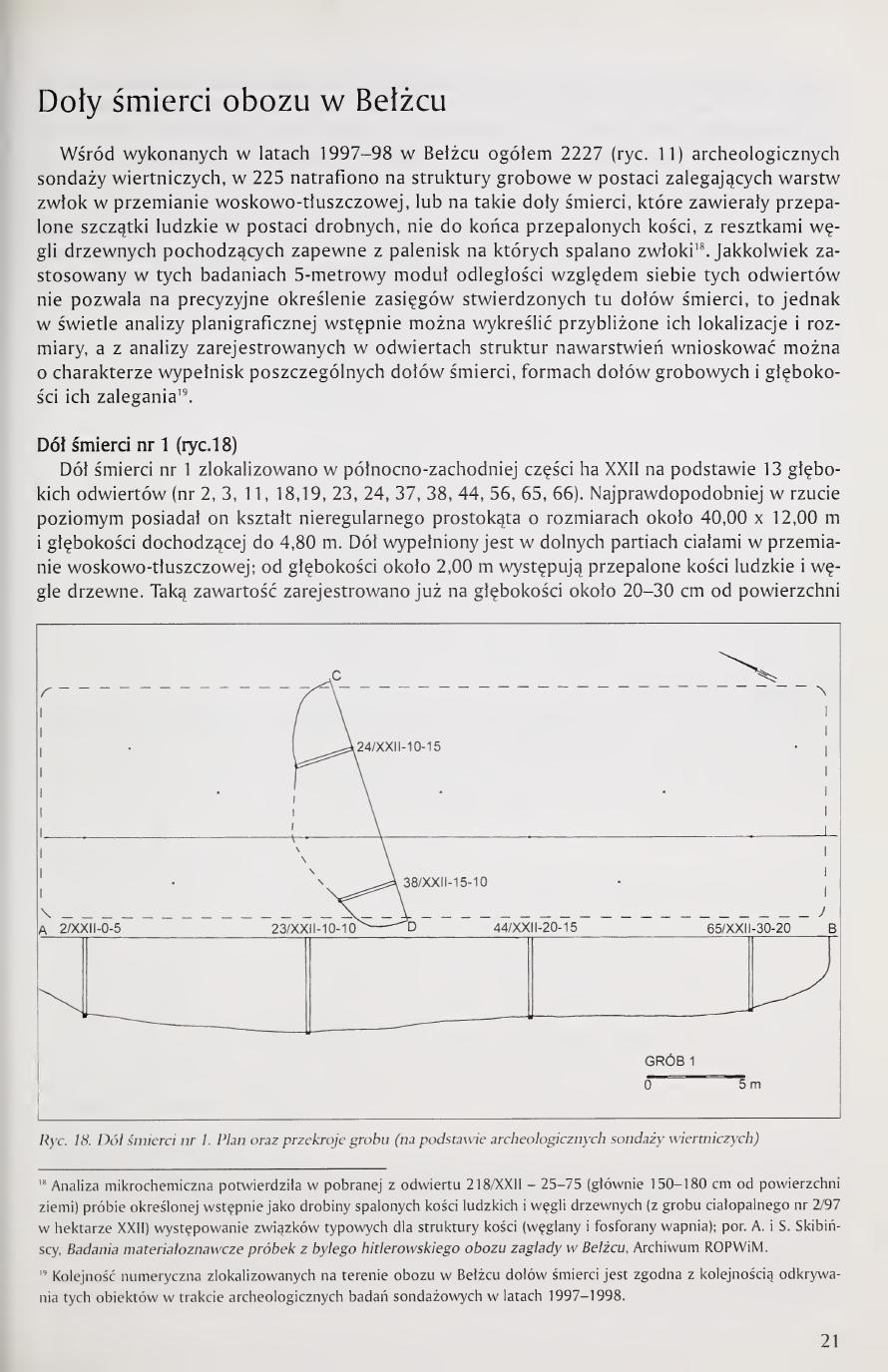 Kola 2000 page 21, section header and Fig. 18 plan of Pit 1