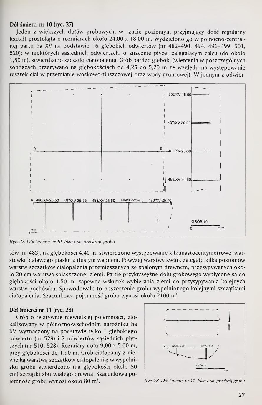 Kola 2000 page 27, Figs. 27 and 28, plans of Pits 10 and 11
