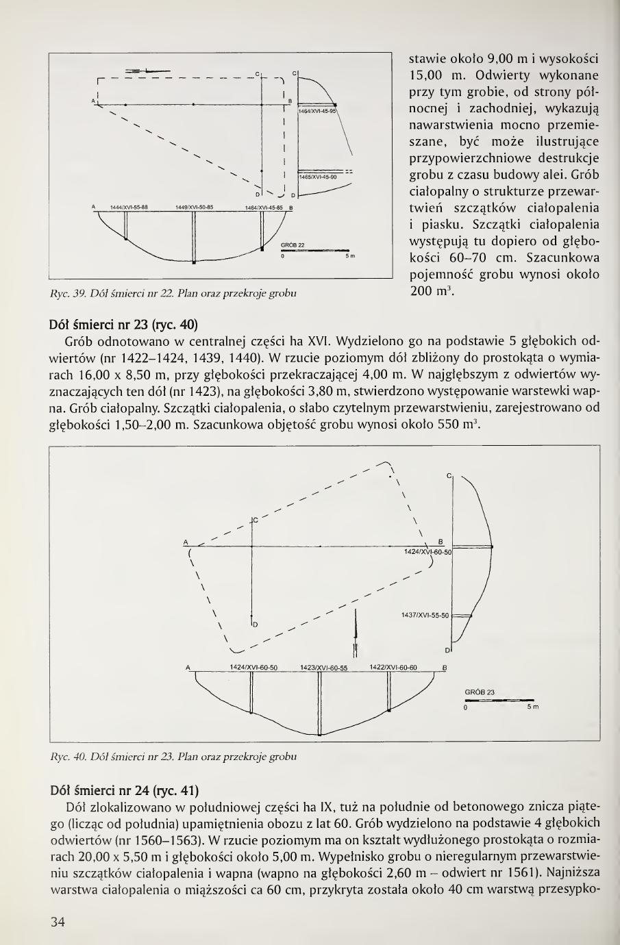 Kola 2000 page 34, Figs. 39 and 40, plans of Pits 22 and 23