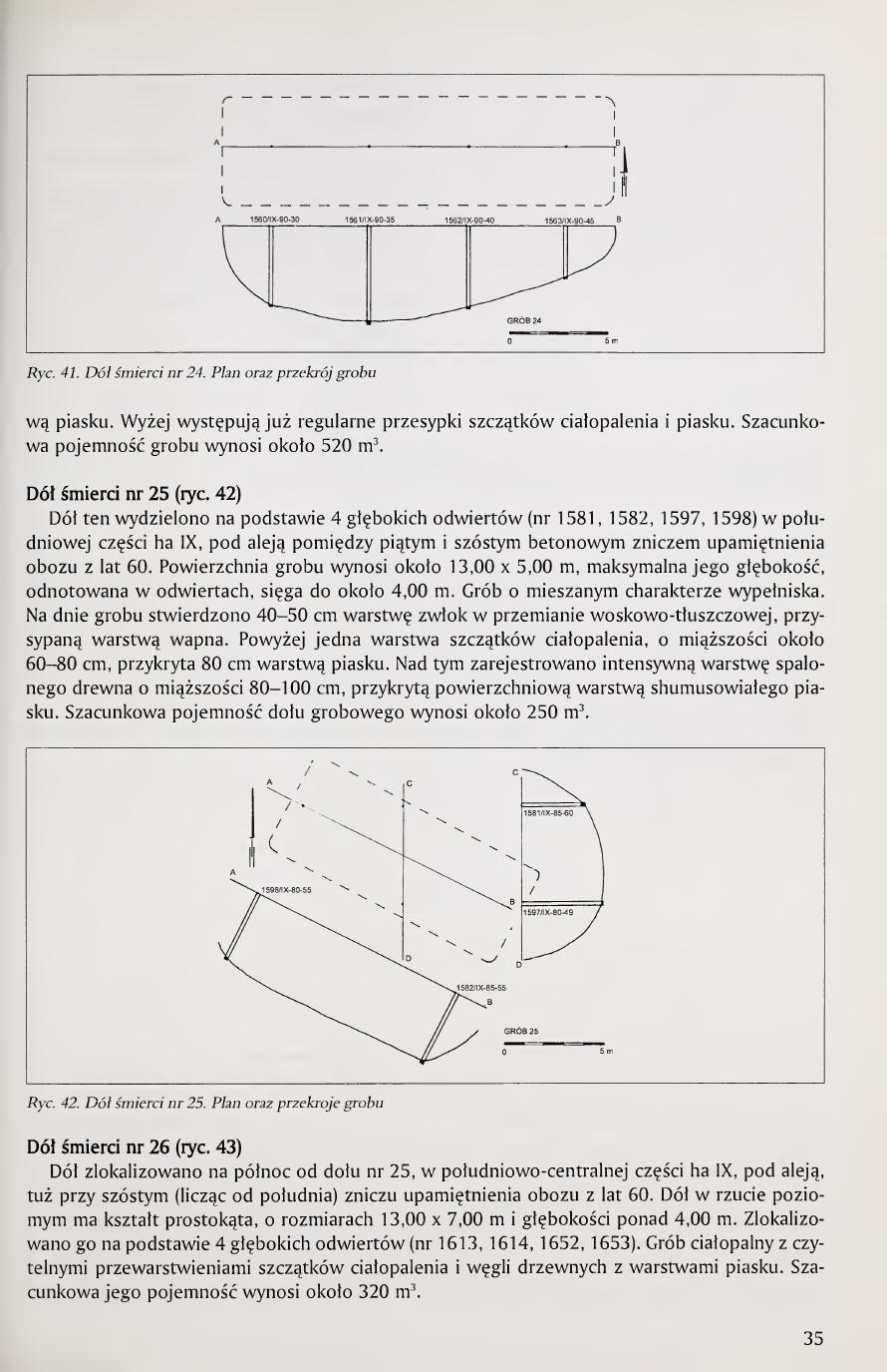 Kola 2000 page 35, Figs. 41, 42, 43, plans of Pits 24, 25, 26