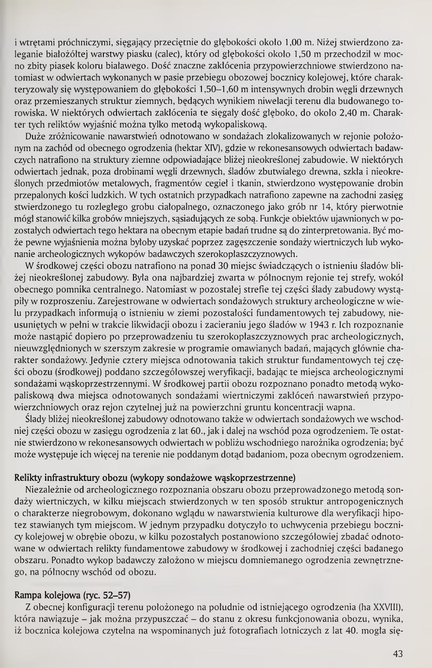 Kola 2000 page 43, text on camp building traces, transition to ramp section