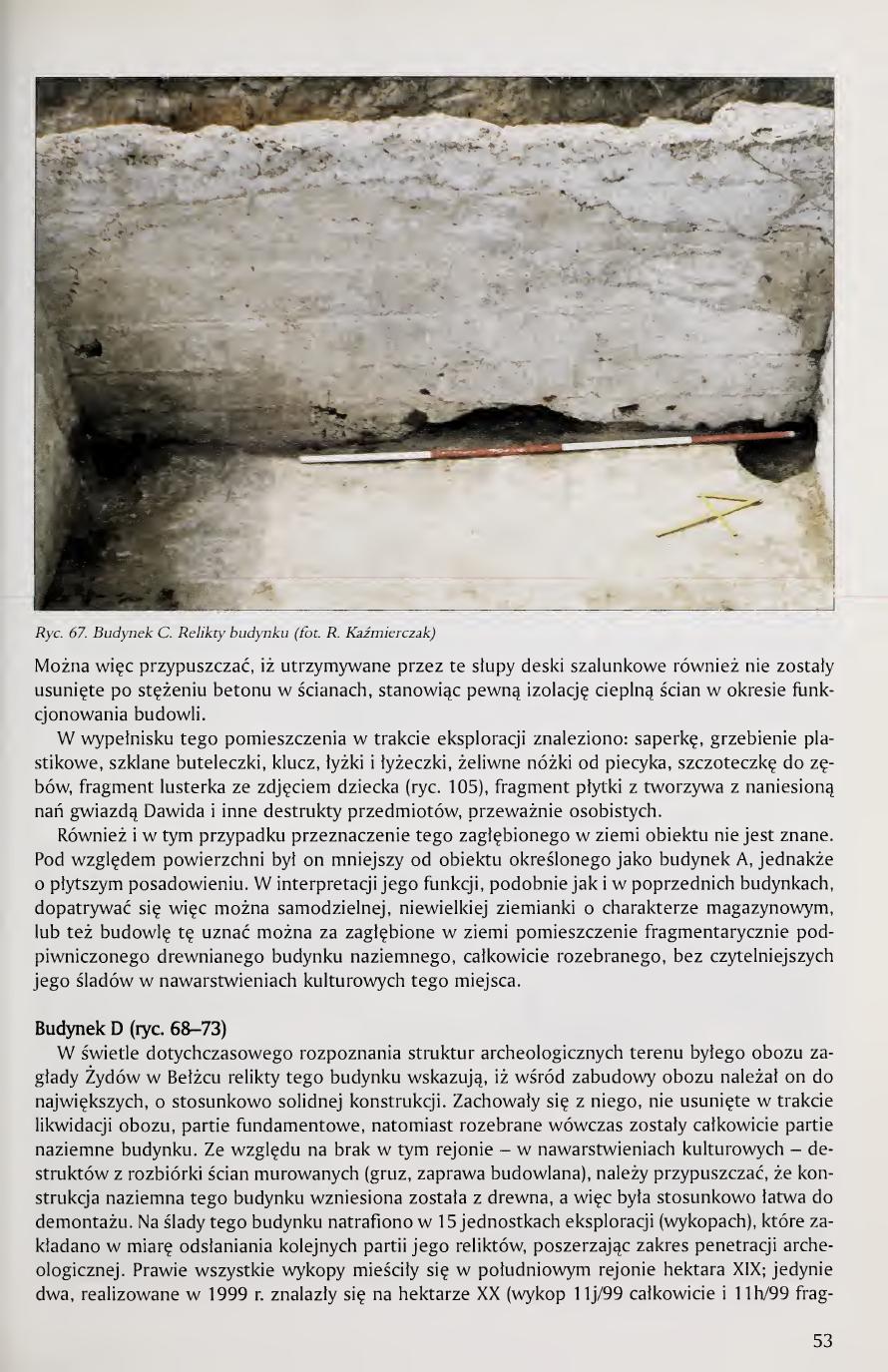 Kola 2000 page 53, Building C remains photo, Building D introduction