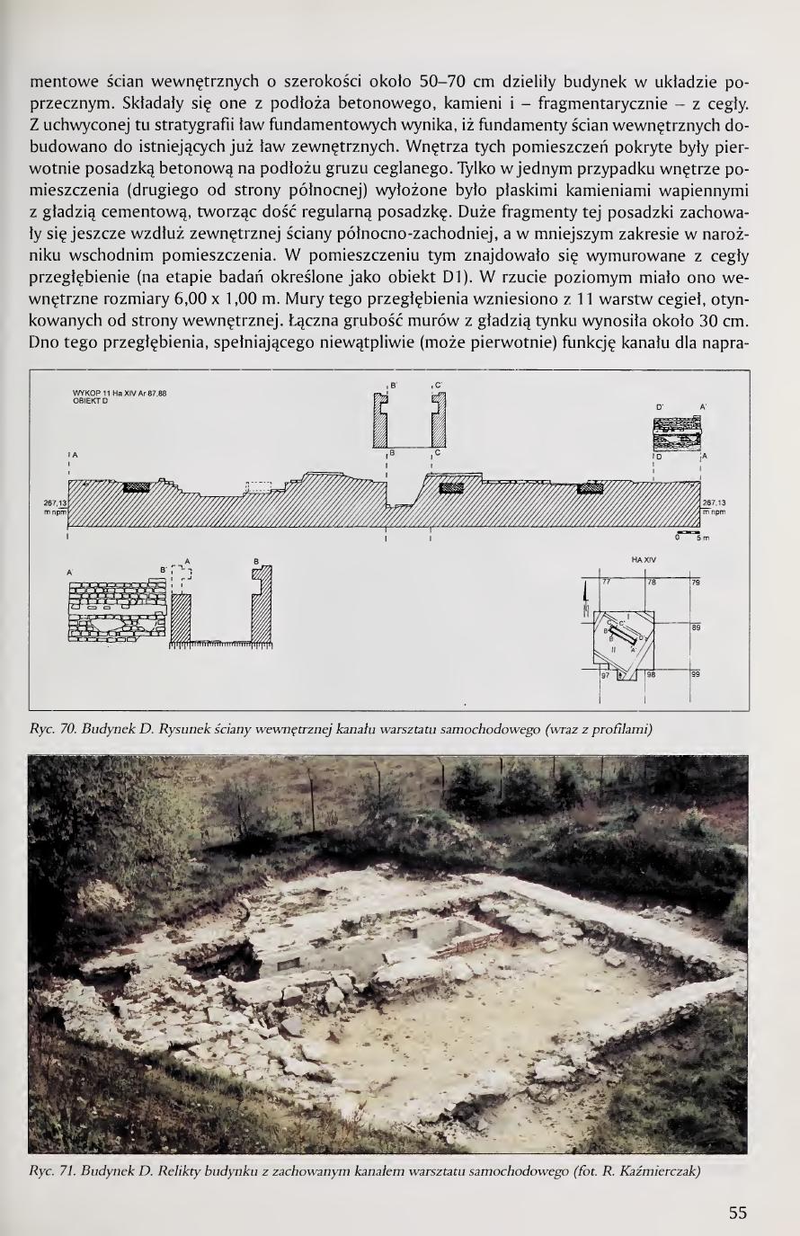 Kola 2000 page 55, Figs. 70 and 71, Building D auto-workshop inspection pit