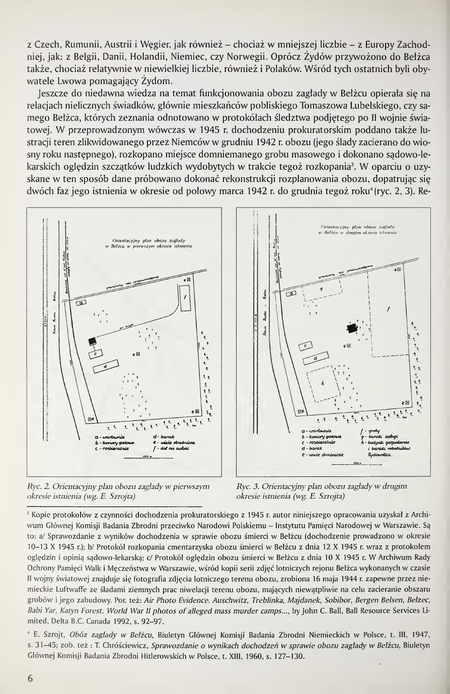 Kola 2000 page 6, Fig. 2 and Fig. 3, Szrojt's two phase plans of Bełżec