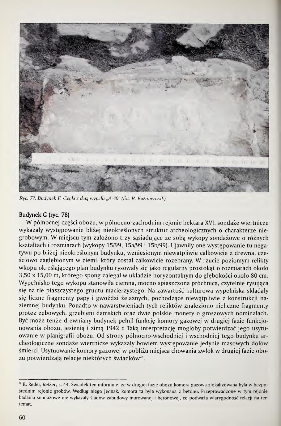 Kola 2000 page 60, Fig. 77 brick with 8-40 stamp, Building G