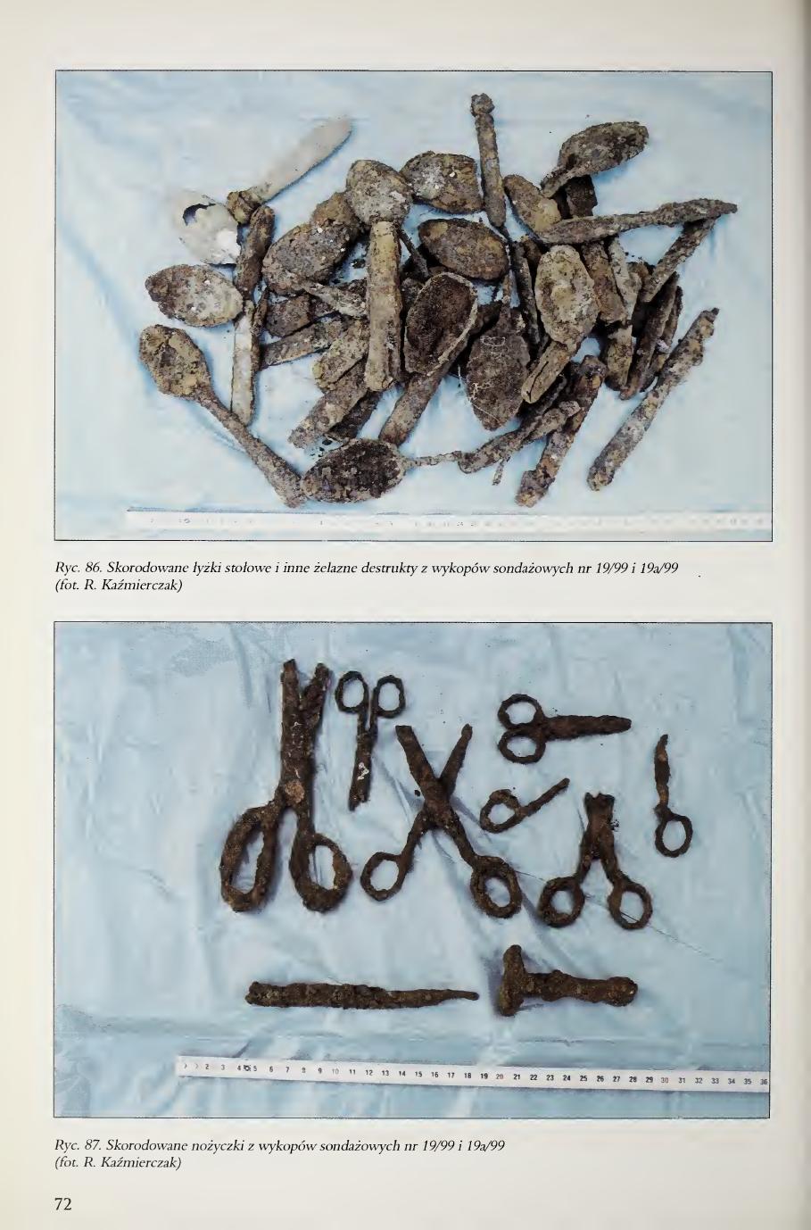 Kola 2000 page 72, Figs. 86 and 87, corroded spoons and scissors
