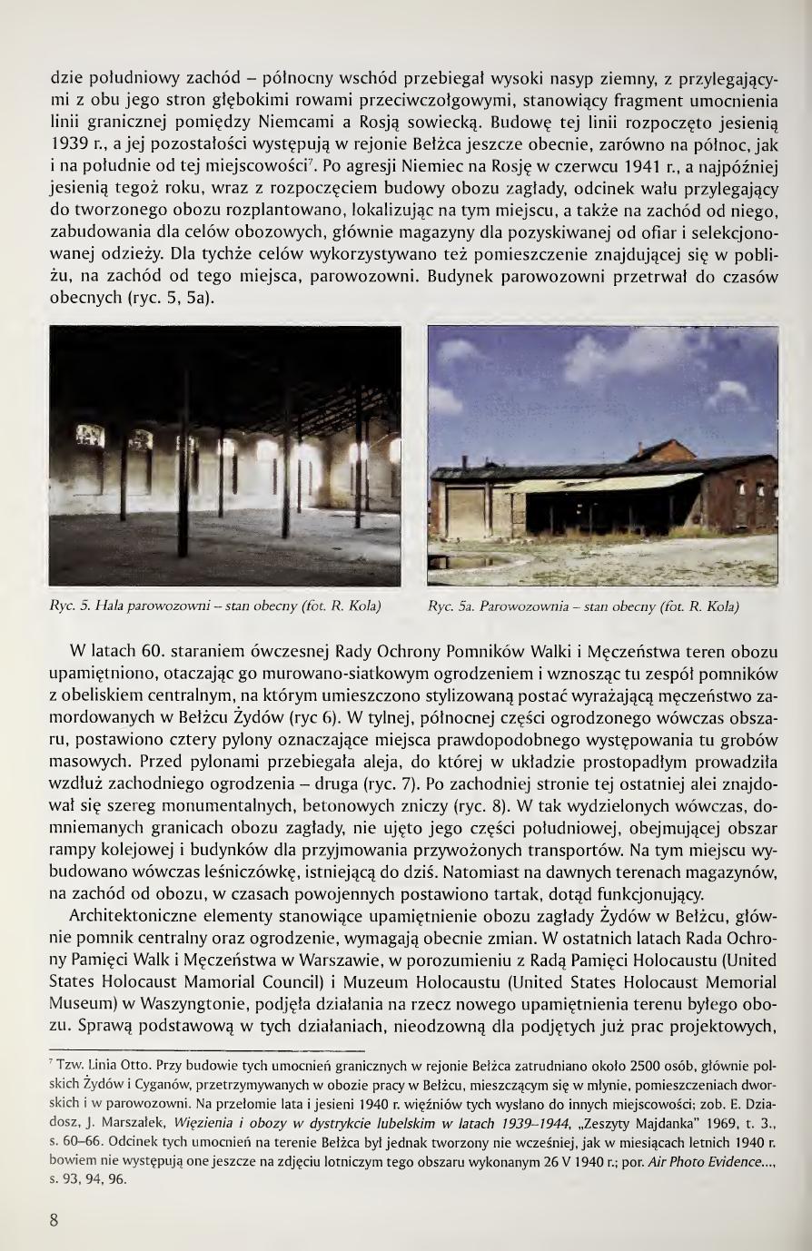 Kola 2000 page 8, Fig. 5 and Fig. 5a, locomotive shed in present state